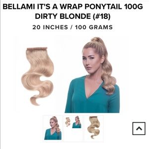 Bellami human hair wrap ponytail 180gram.